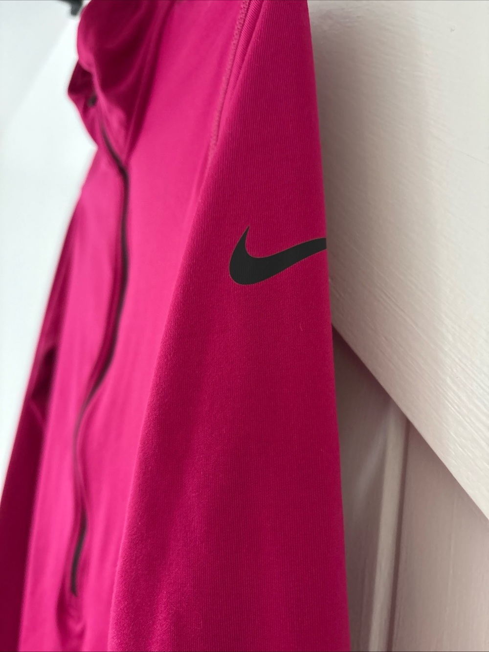 Nike Pro Women’s Dri-fit Quarter Zip Pullover Training Top Size Large Pink Run - Picture 6 of 11
